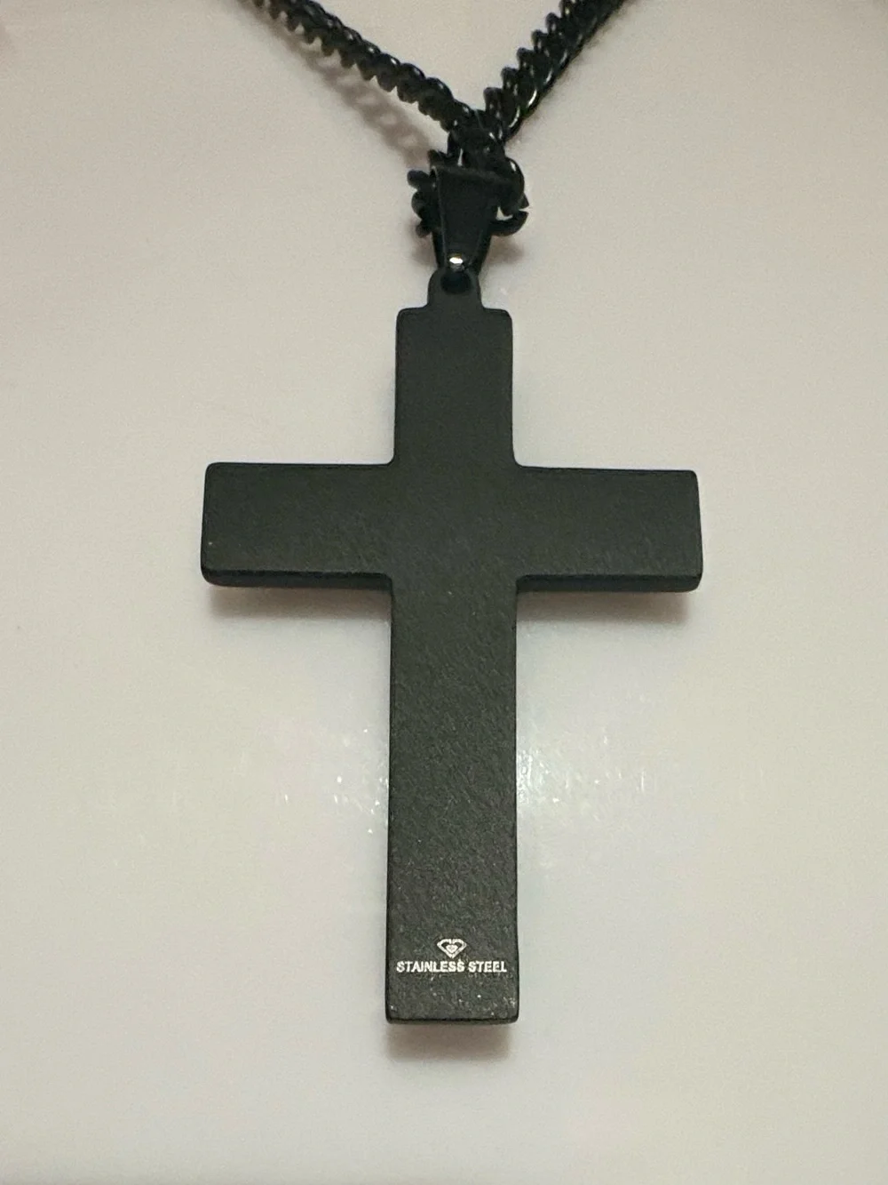 Stainless Steel Unisex Cross Pendant Necklace - 24” nwot